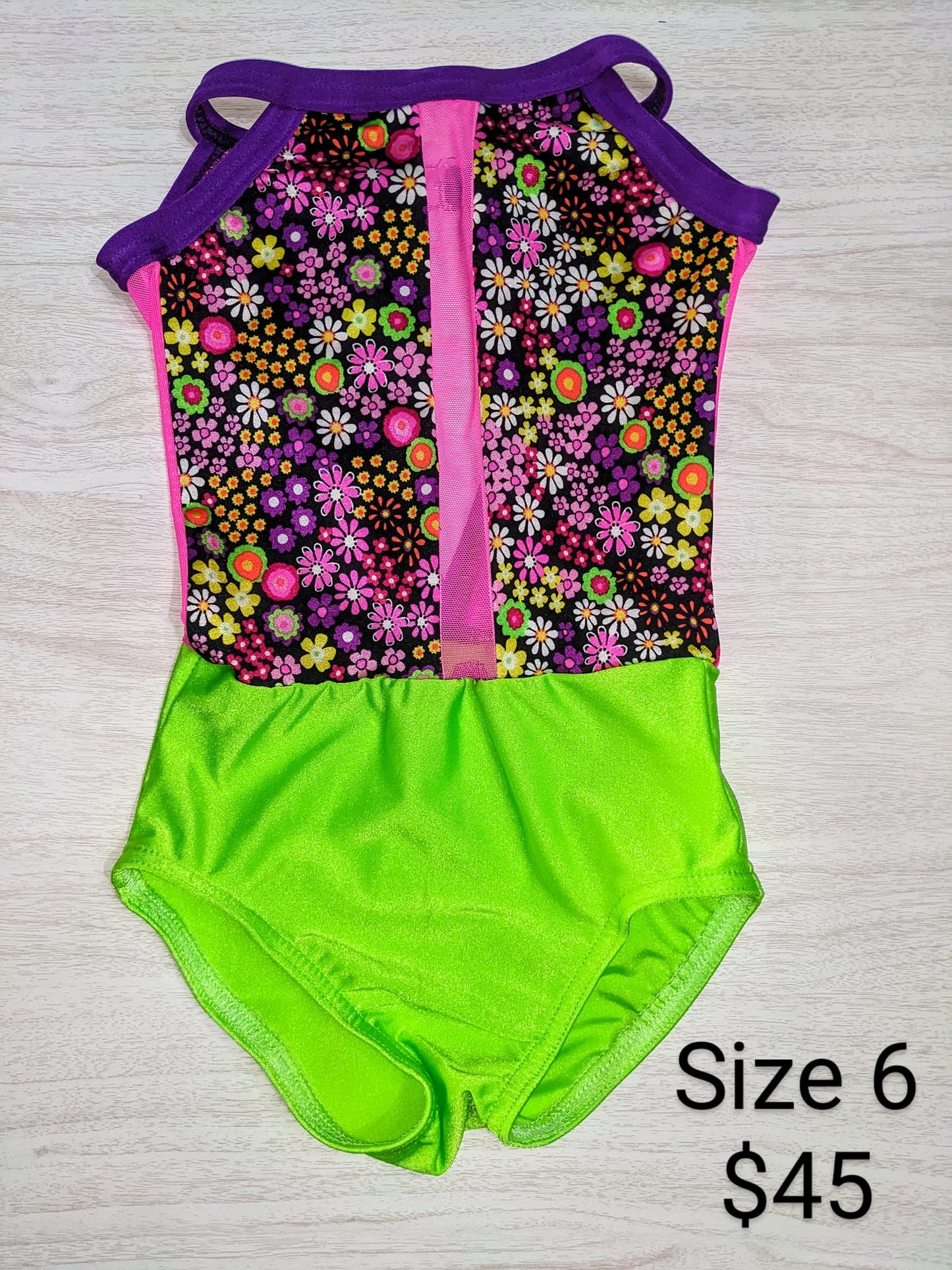 Size 6- Green Floral Leo