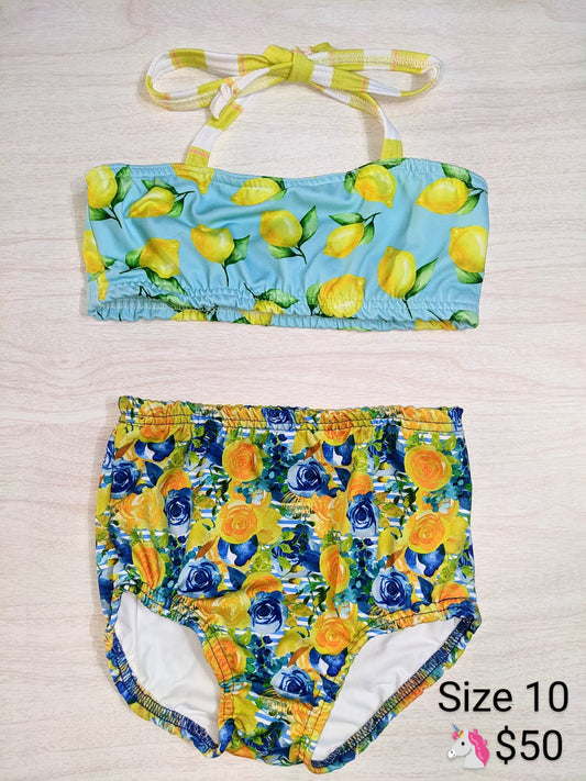 Size 10- Floral Swim Set