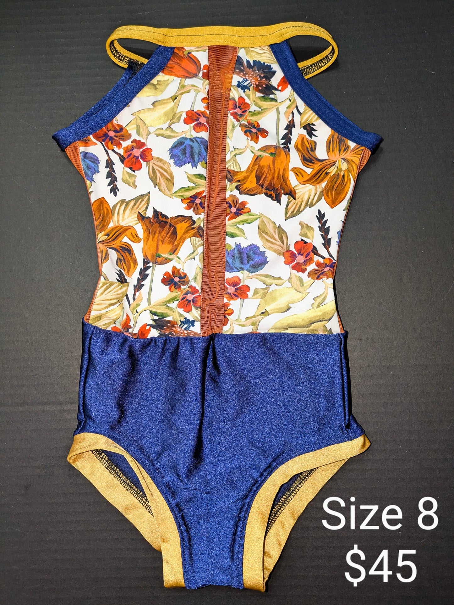 Size 8- Navy Floral Leo