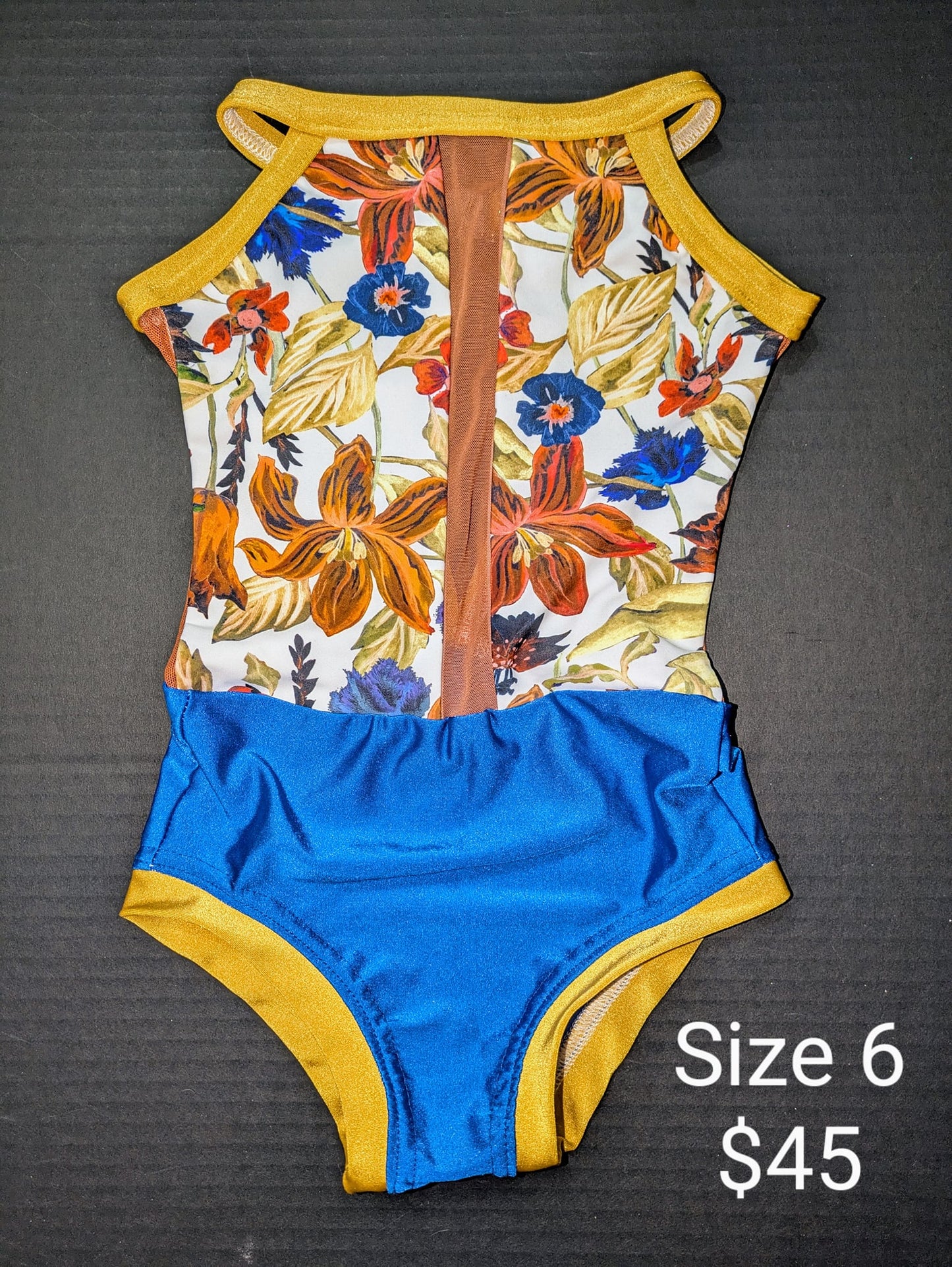Size 6- Blue Floral Leo
