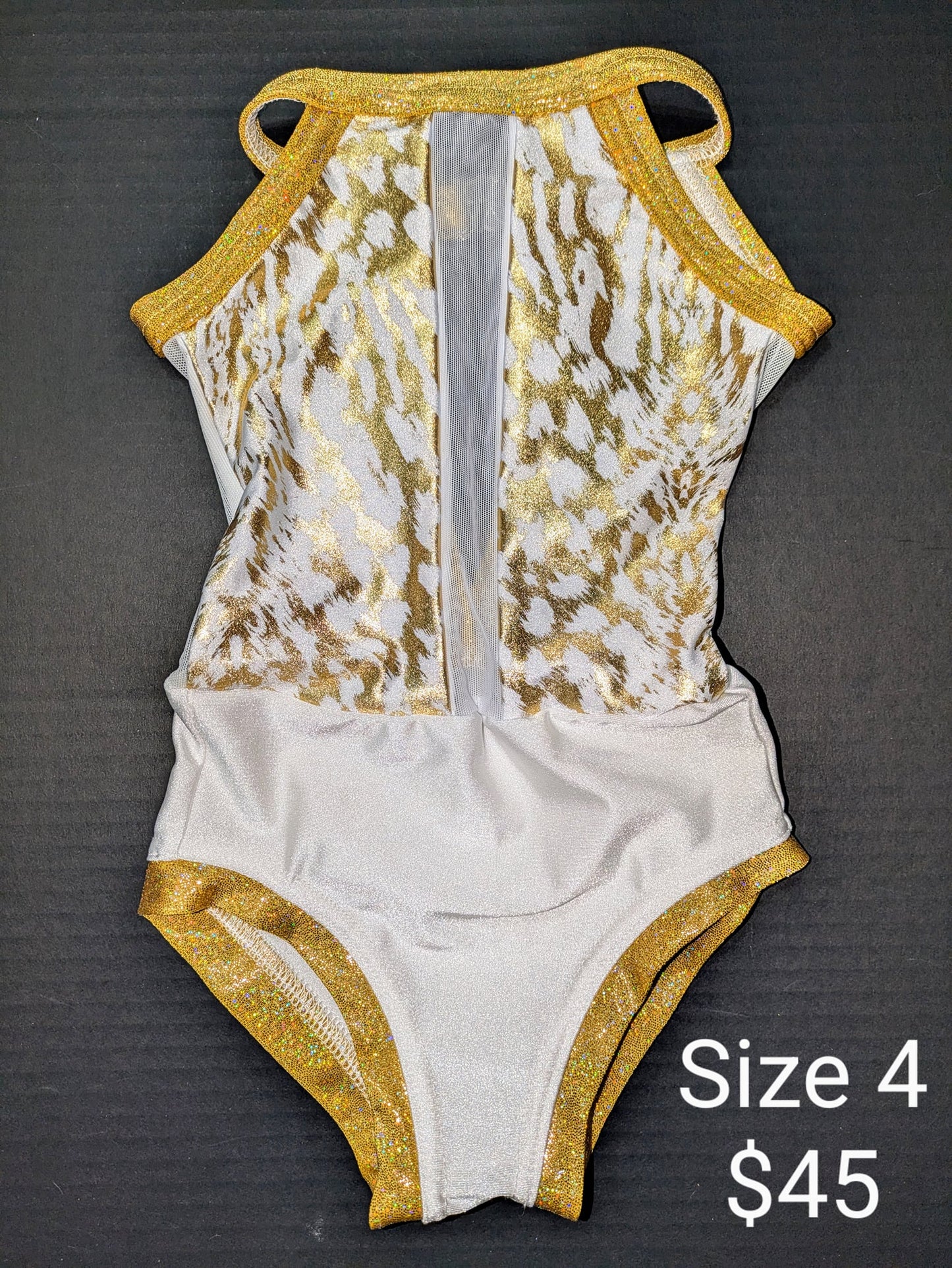Size 4- Gold Animal Print Leo