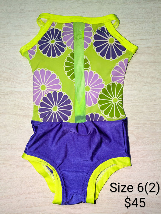 Size 6- Green and Purple Flowers Leo