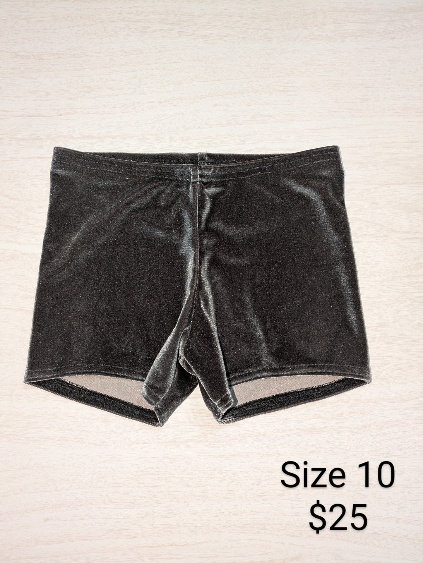 Size 10- Grey Velvet Shorts