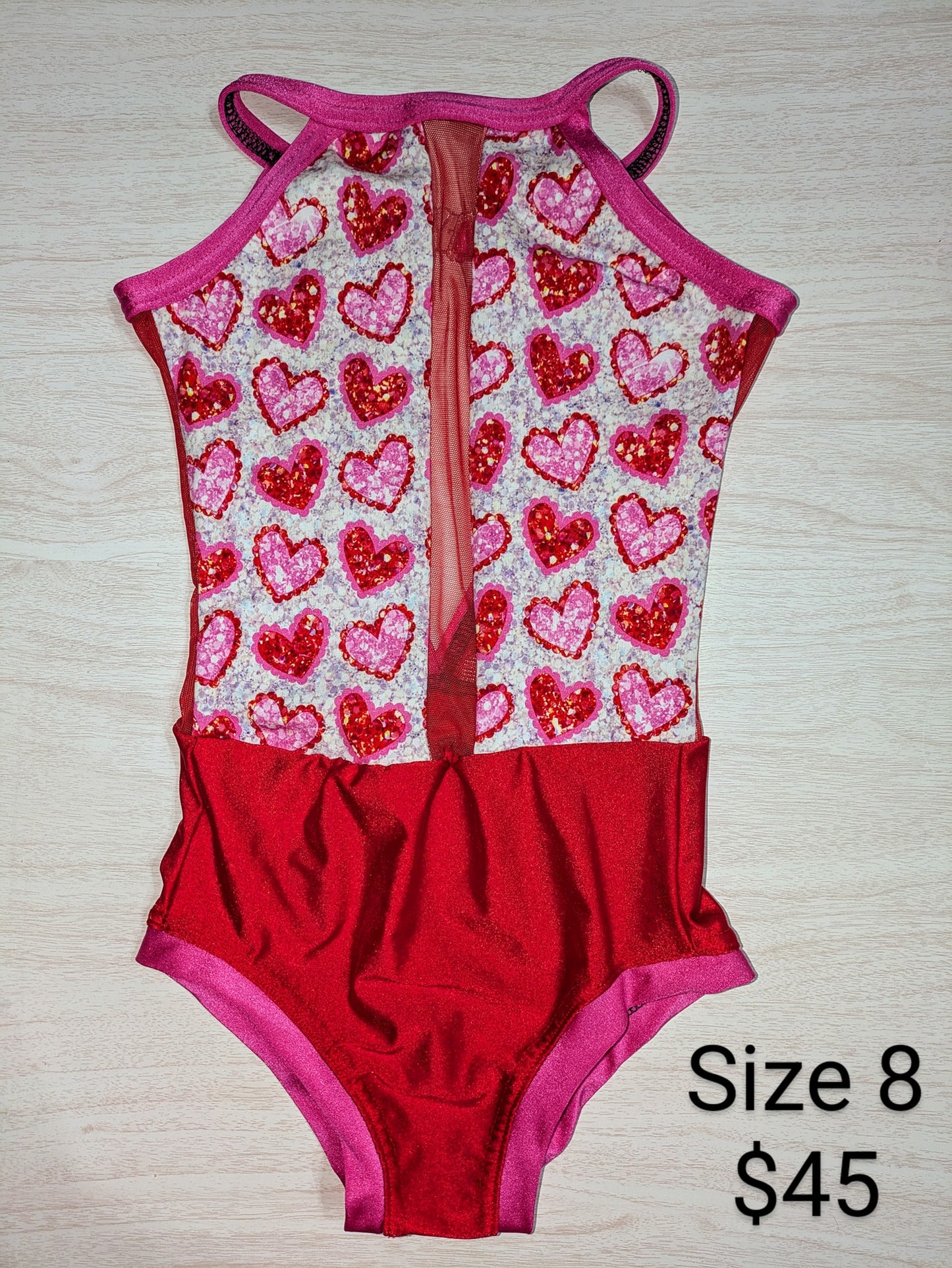 Size 8- Glitter Heart Leo