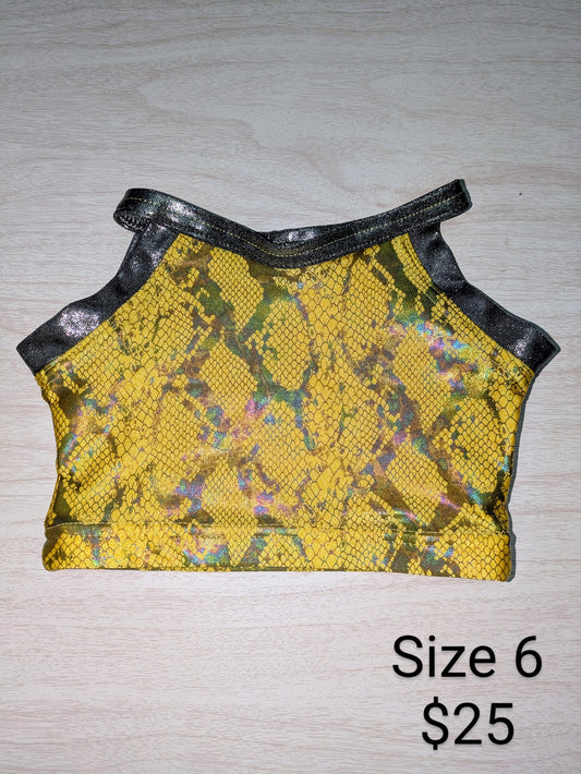 Size 6- Yellow Snake Top
