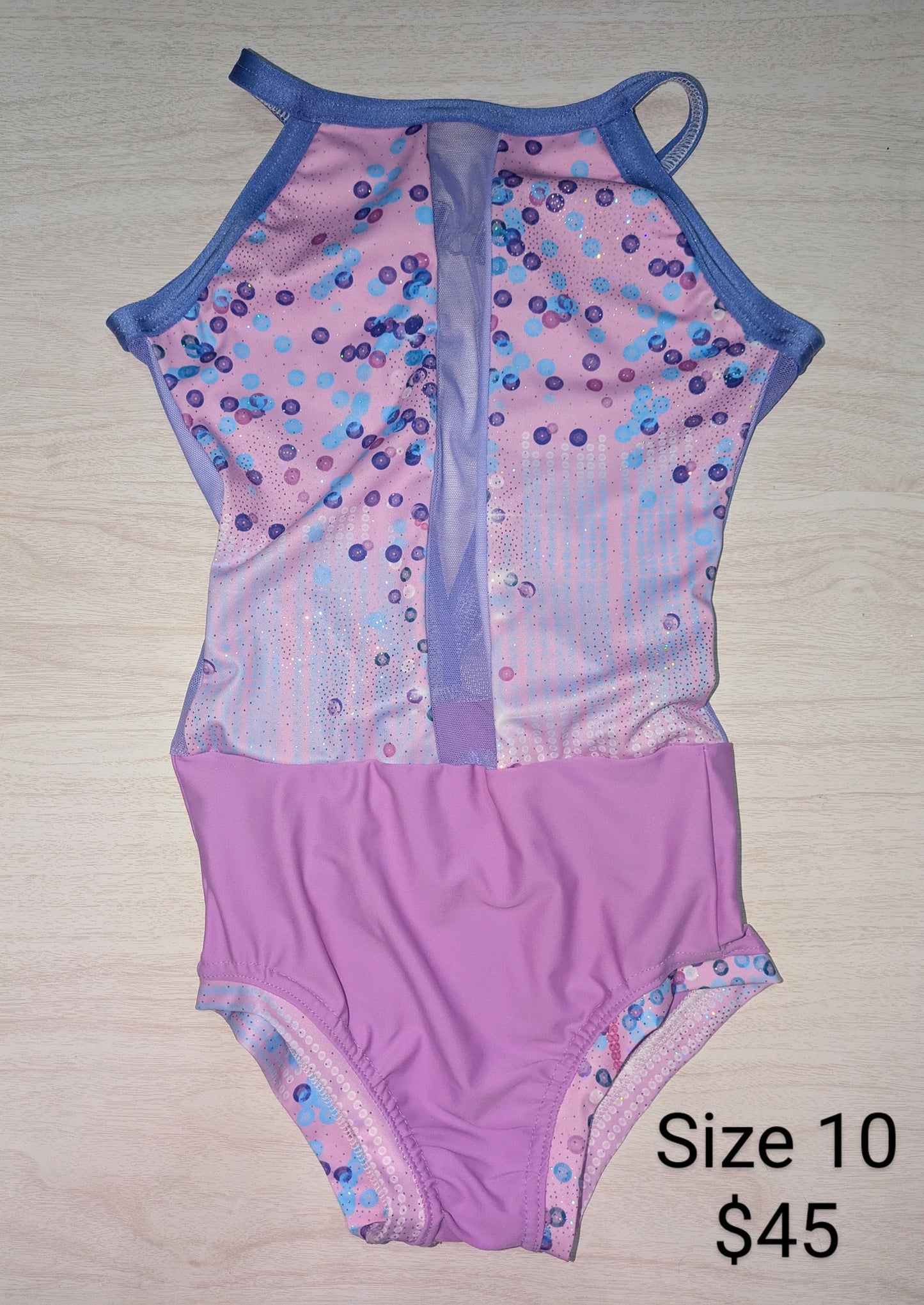 Size 10- Faux Pink Sequin Leo