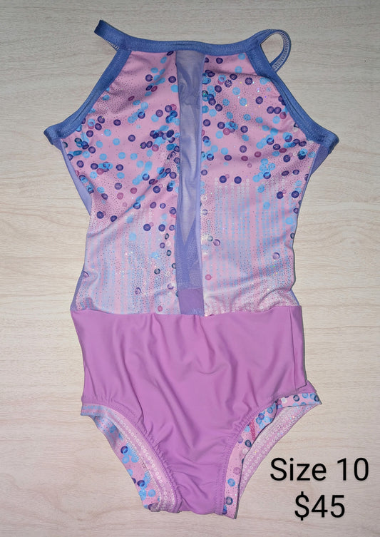 Size 10- Faux Pink Sequin Leo