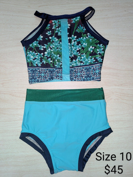 Size 10- Blue Floral Set