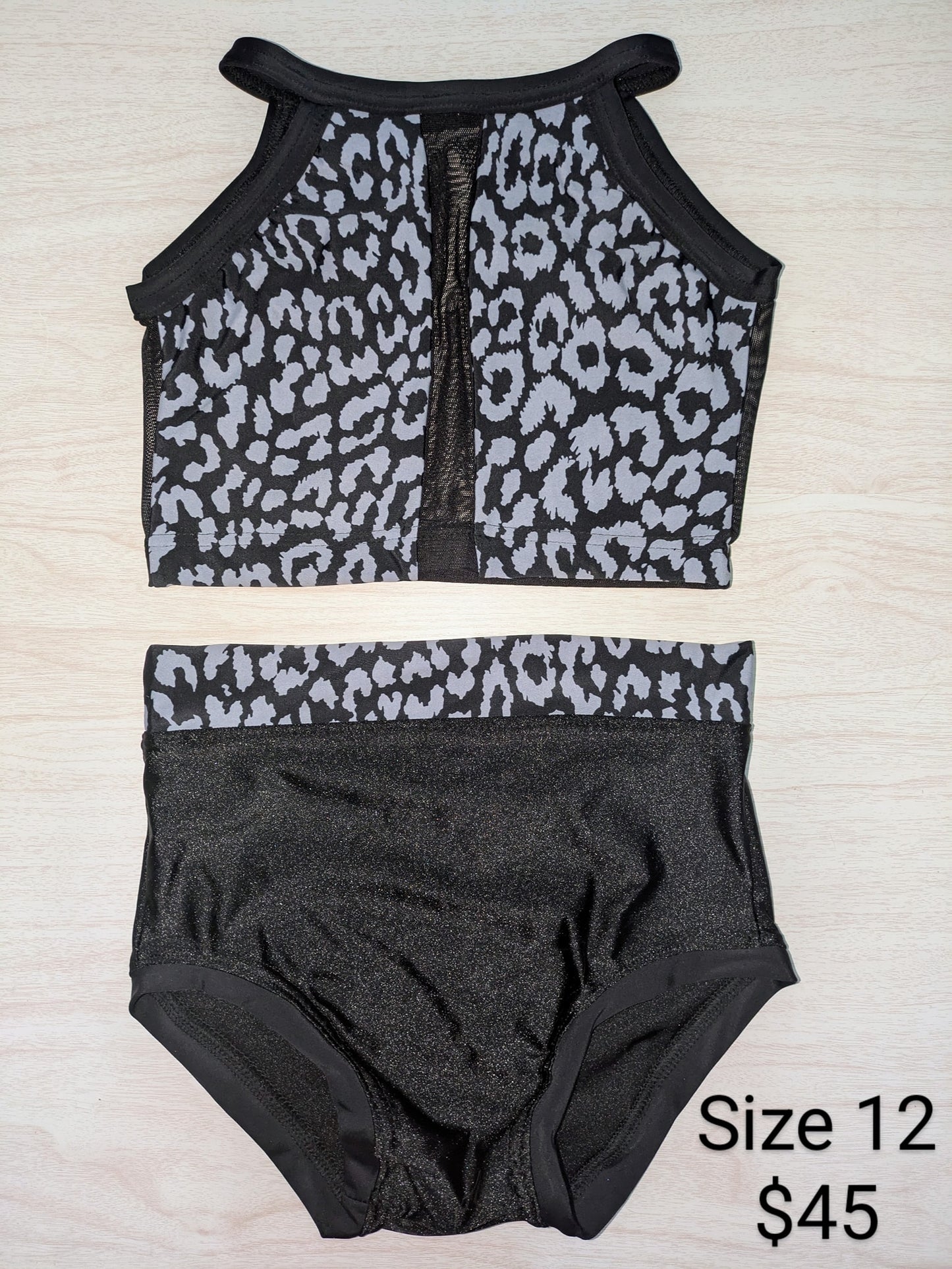 Size 12- Black and Grey Cheetah Set