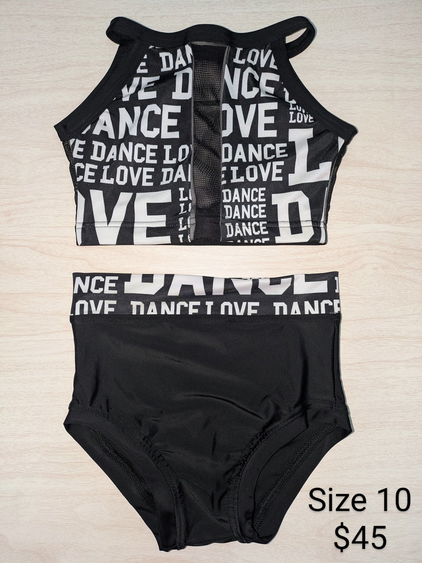 Size 10- Not-So-Basic Black Dance Set