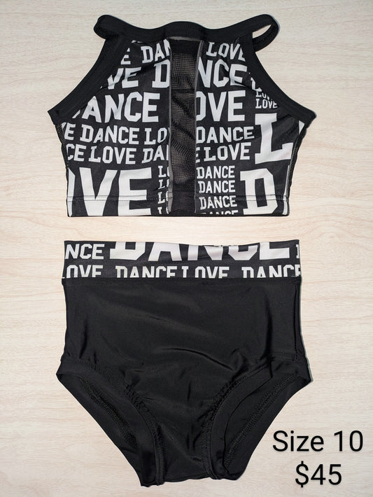 Size 10- Not-So-Basic Black Dance Set