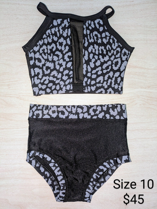 Size 10- Black and Grey Cheetah Set