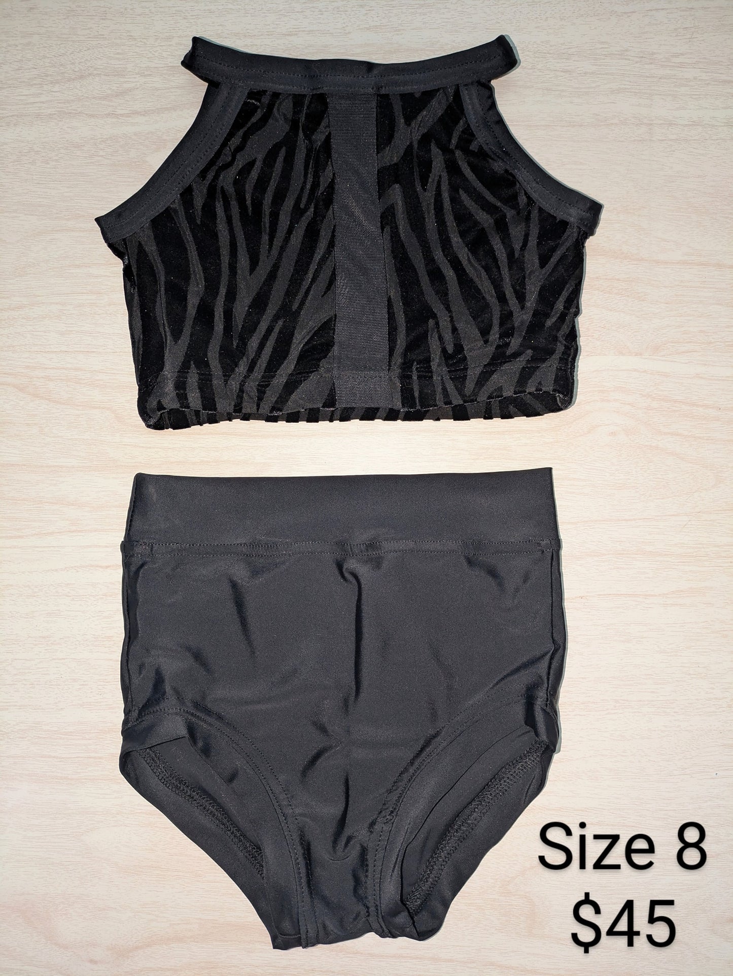 Size 8- Black Zebra Set