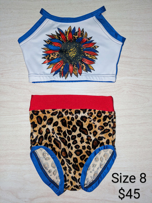 Size 8- Cheetah Sunflower Set