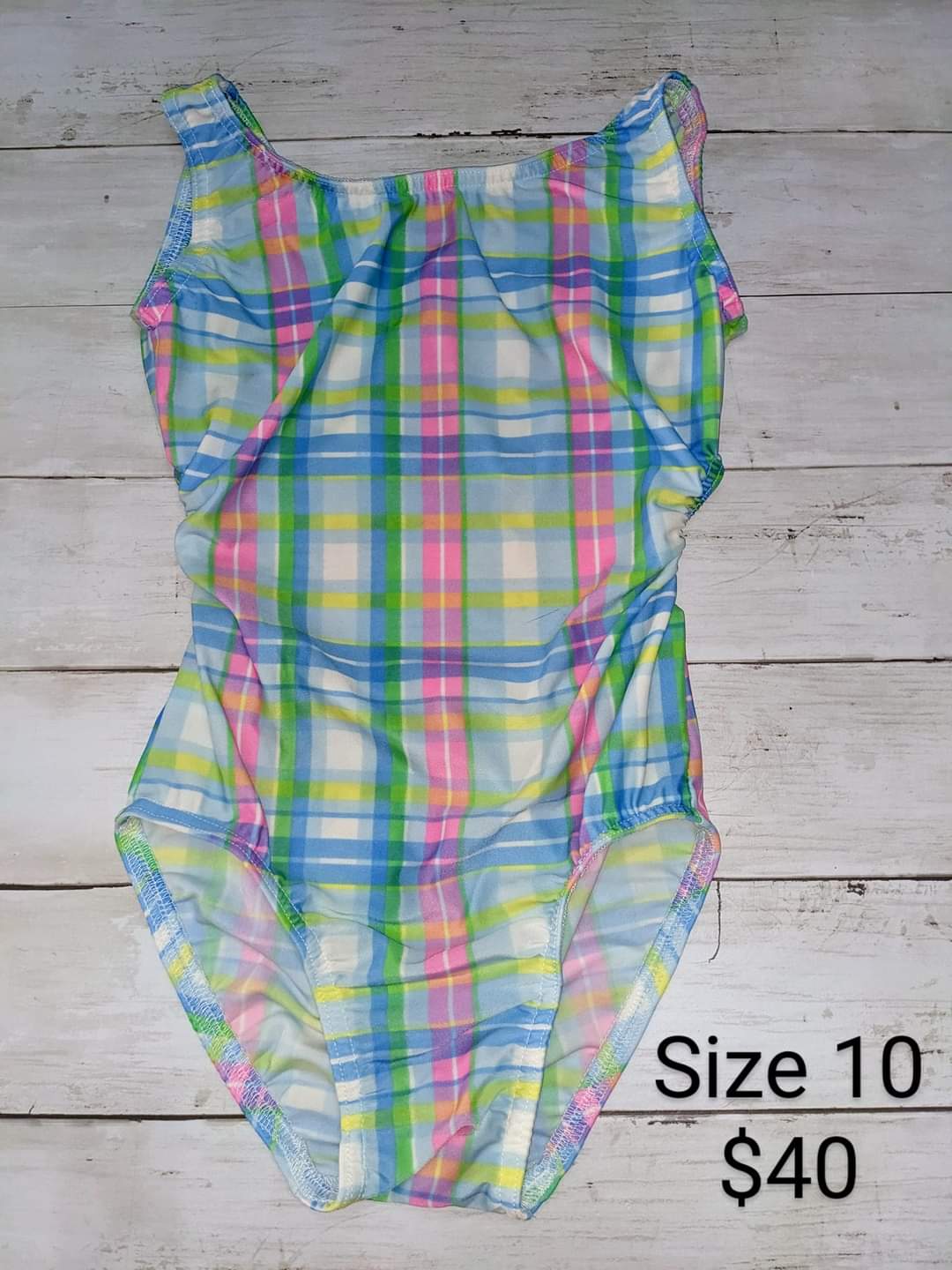 Size 10- Blue Plaid Leo