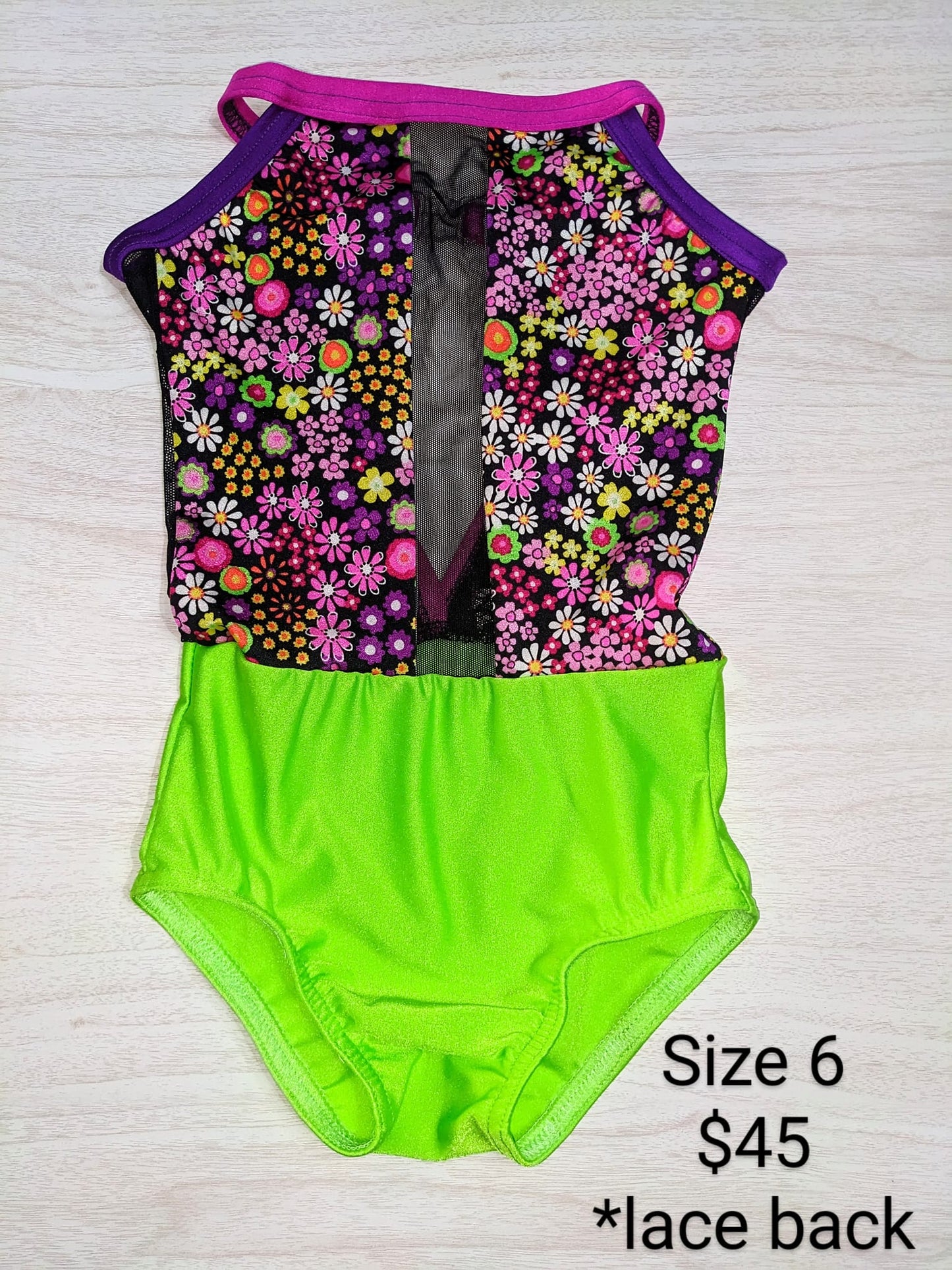 Size 6- Green Floral Leo