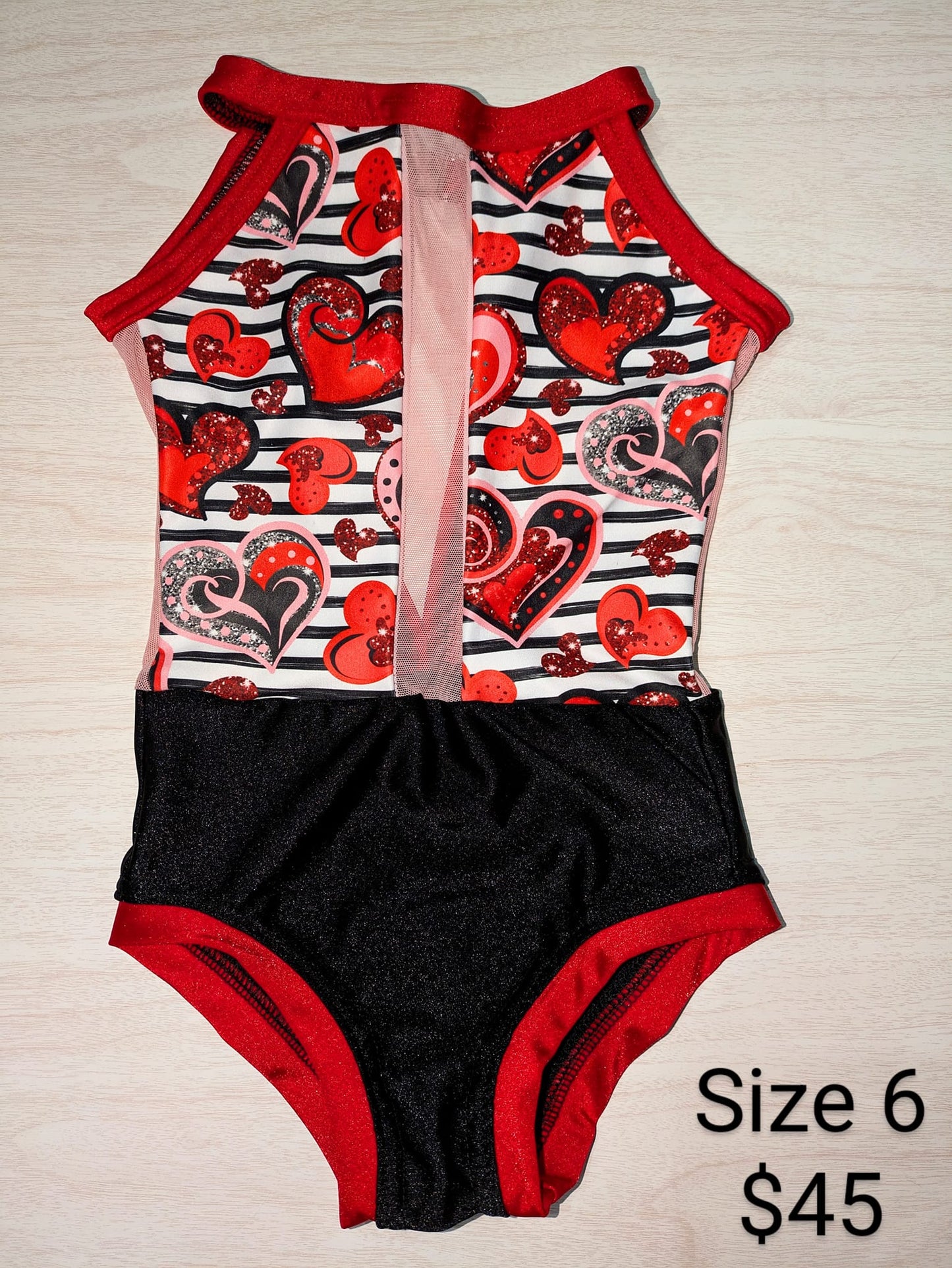 Size 6- Striped Heart Leo