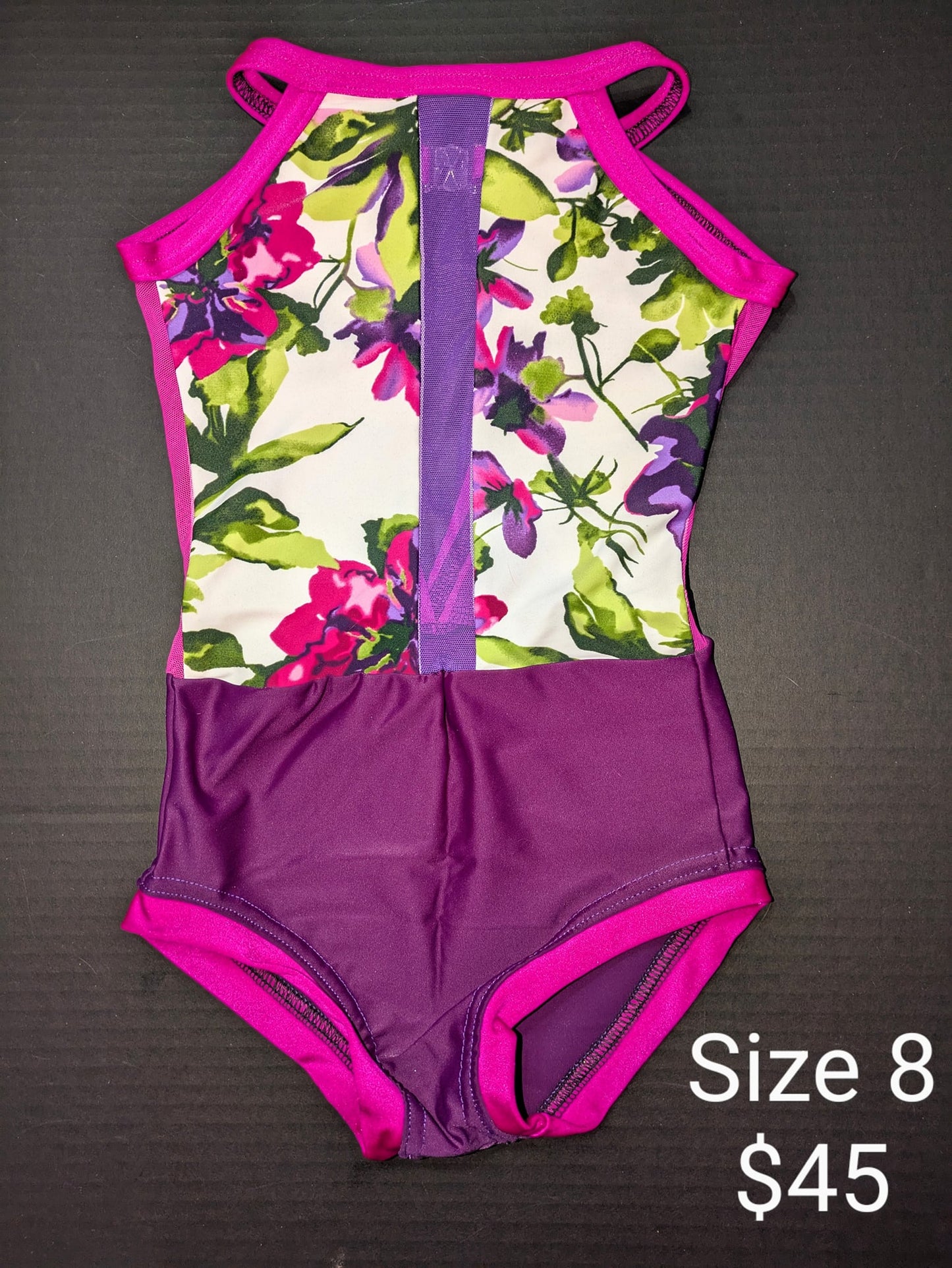 Size 8- Purple Floral Leo