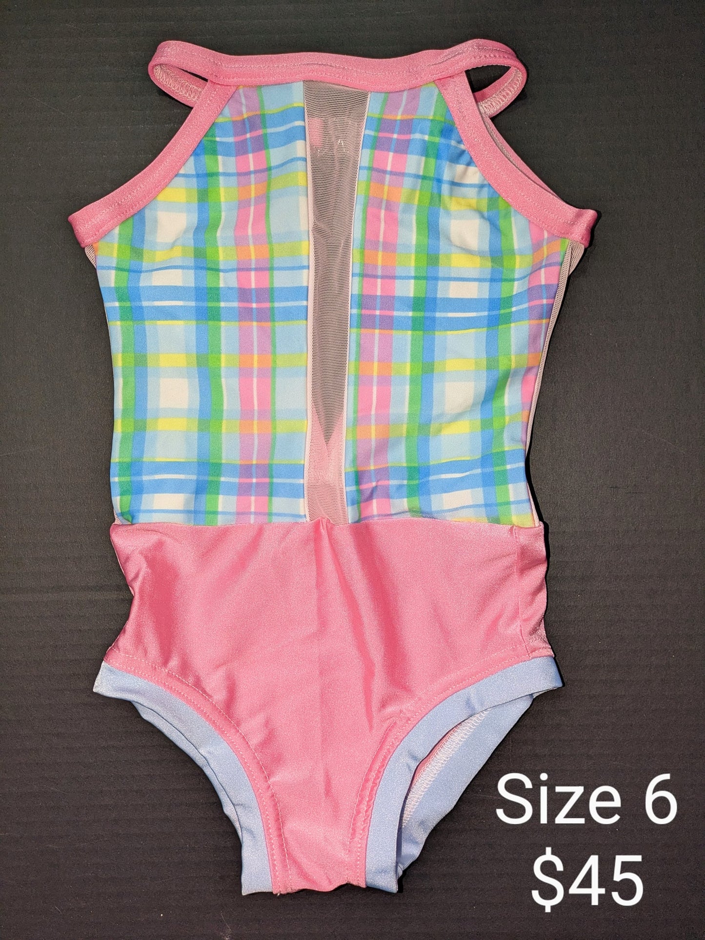 Size 6- Pink Plaid Leo