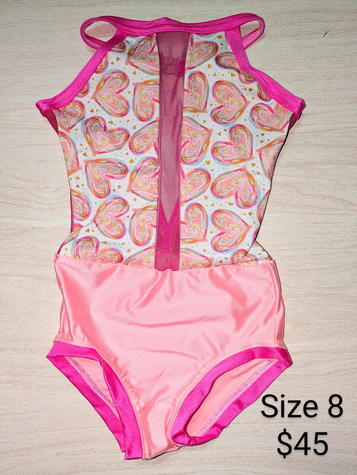 Size 8- Pink Heart Leo