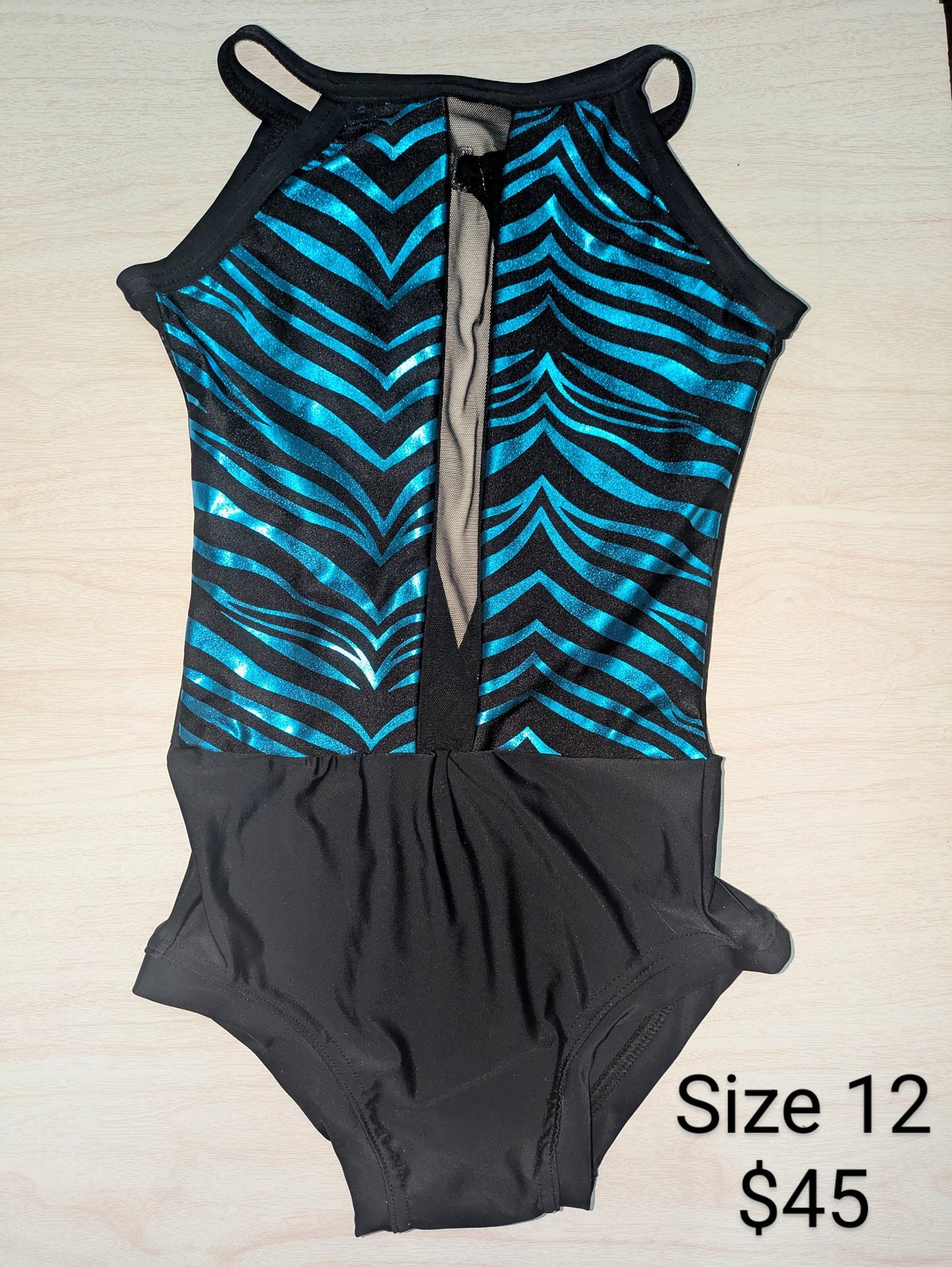 Size 12- Black and Blue Zebra Leo