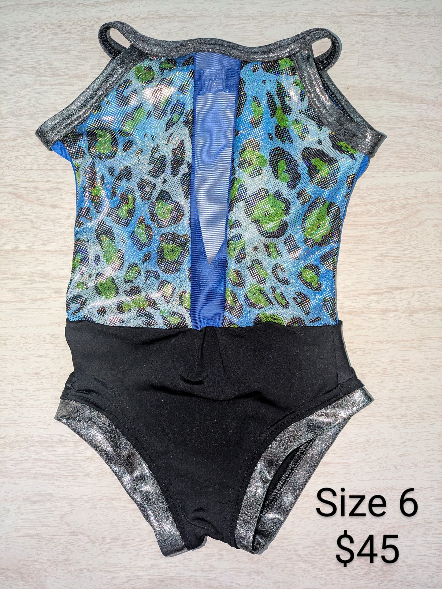 Size 6- Blue/Green Cheetah Leo