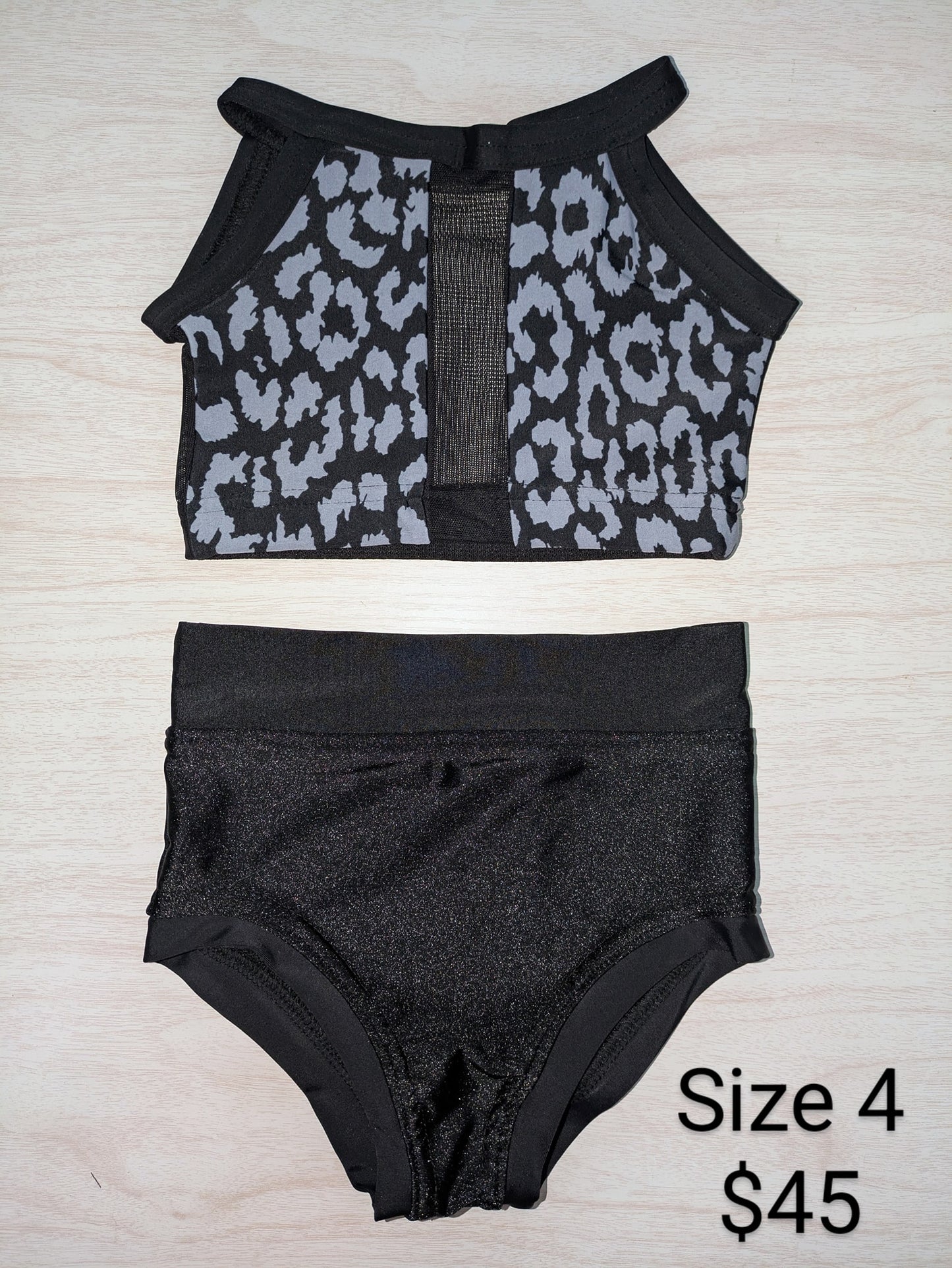 Size 4- Black and Grey Cheetah Set