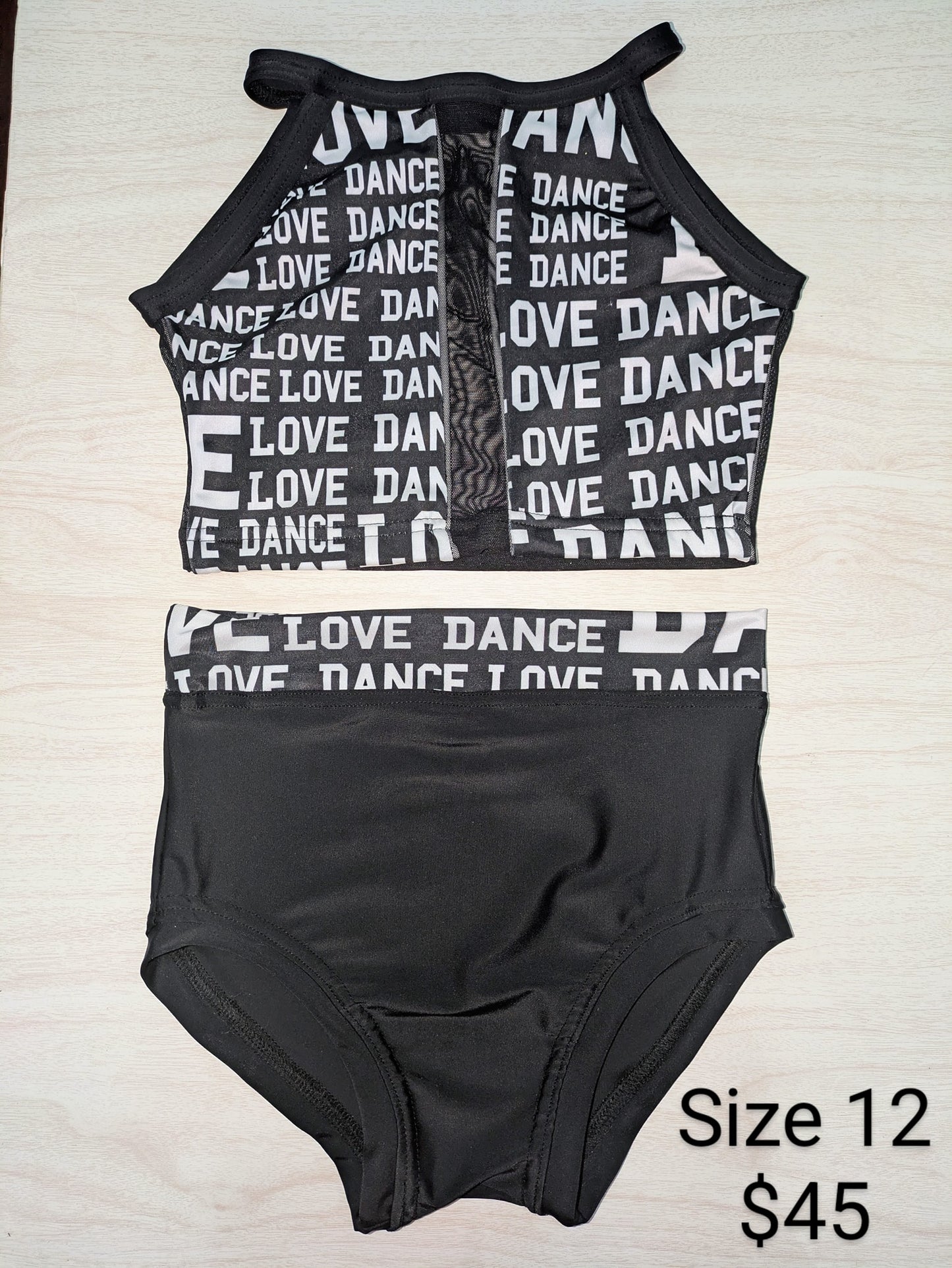 Size 12- Black Dance Set