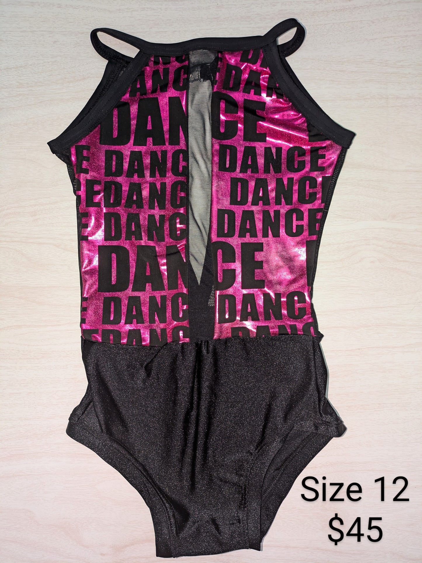 Size 12- Black And Pink Dance Leo